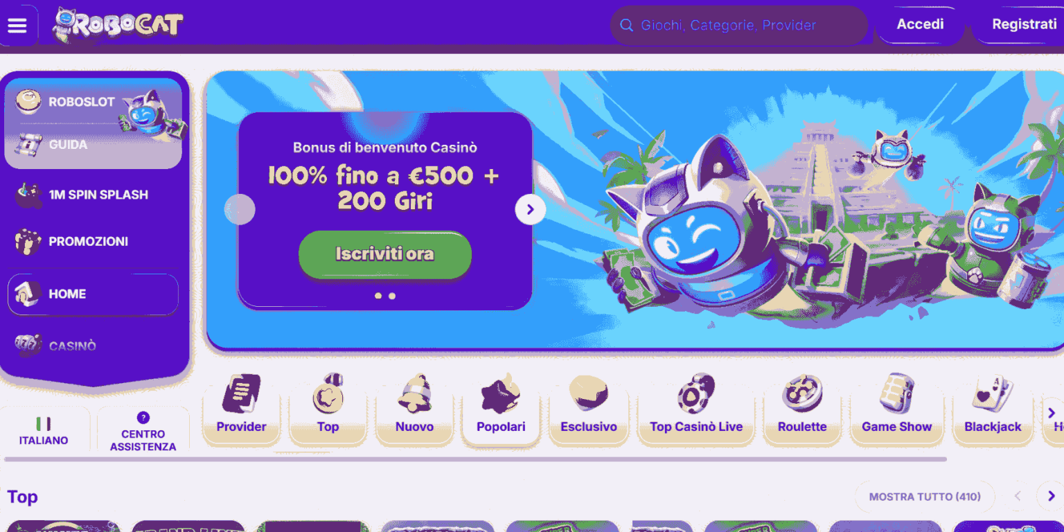 robocat casino non aams recensione